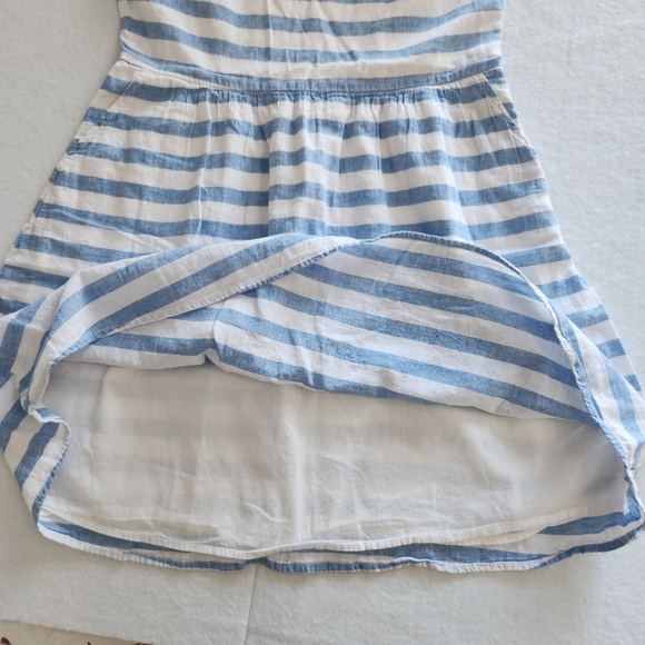 beachlunchlounge Blue and White Striped Casual Dress Size Small - Picture 3 of 13